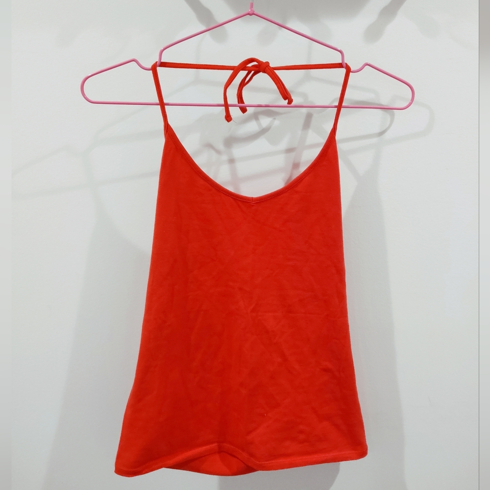 Red Sleeveless Backless Tank Top